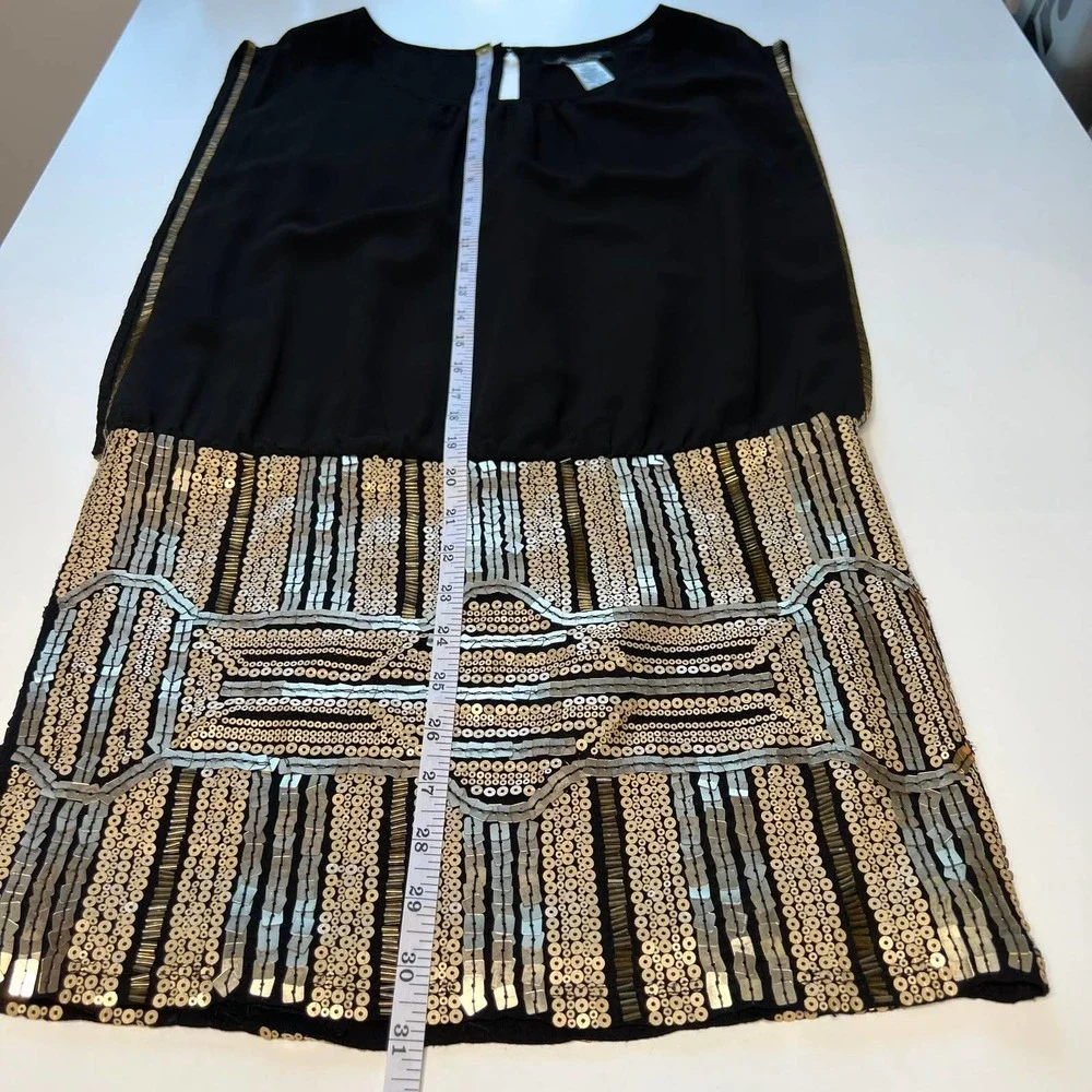 Foreign Exchange Women's Dress Mini Black Embellished Detail Side Zipper Size S - Picture 9 of 10